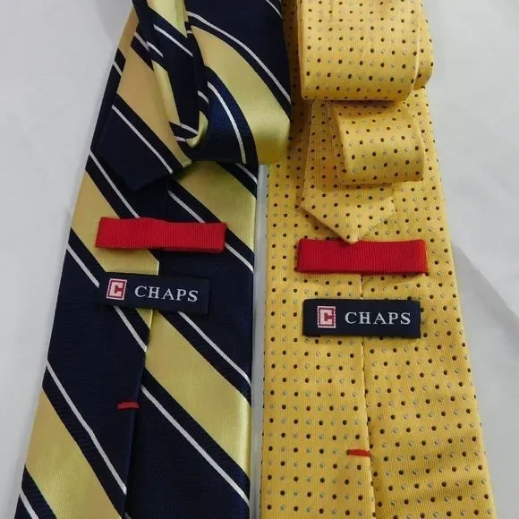 Chaps 100% Silk Striped/Dots Neck Ties - Picture 2 of 5